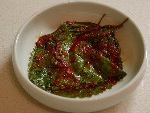kkaennip kimchi (perilla or sesame leaf)