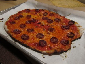 New Haven-style pizza from Tomatoes Apizza in Detroit